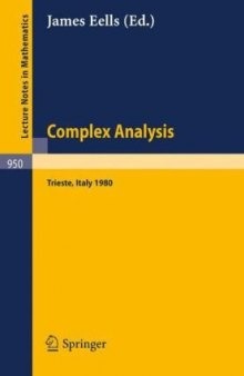 Complex Analysis. Proc. Summer School, Trieste, 1980