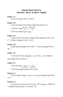 Electronics Solutions manual