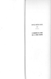 La célébration de la parole dans la liturgie byzantine. Étude historique (Orientalia Christiana Analecta 191) 