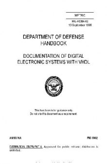 HANDBOOK DOCUMENTATION OF DIGITAL ELECTRONIC SYSTEMS WITH VHDL