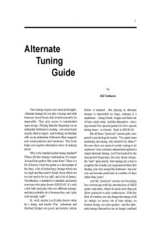 Guitar Alternate Tuning Guide