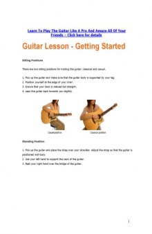 Guitar Lesson - Getting Started