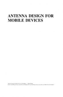 Antenna Design for Mobile Devices