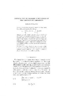 Critical points for some functionals of the calculus of variations