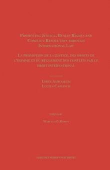 Promoting justice, human rights and conflict resolution through international law: liber amicorum Lucius Caflisch  