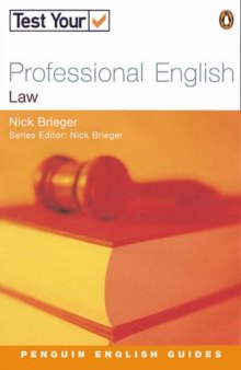 Test Your Professional English: Law (Penguin Joint Venture Readers)