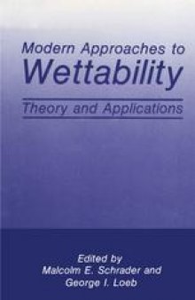 Modern Approaches to Wettability: Theory and Applications