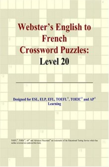 Webster's English to French Crossword Puzzles: Level 20