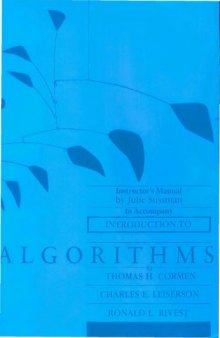 Instructor's manual to accompany Introduction to algorithms 