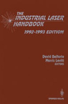 The Industrial Laser Handbook: 1992–1993 Edition