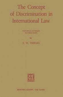 The Concept of Discrimination in International Law: With Special Reference to Human Rights