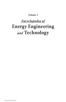 Encyclopedia of Energy Engineering and Technology - Volume 3. Vol. 13