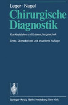Chirurgische Diagnostik: Krankheitslehre und Untersuchungstechnik