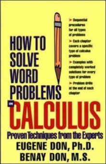 How to solve word problems in calculus: a solved problem approach