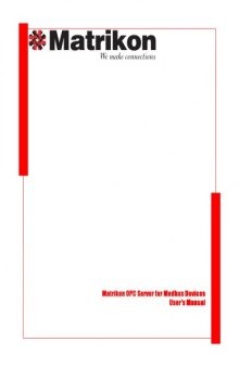 OPC server for Modbus devices user's manual