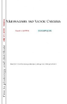 Multivariable and vector calculus