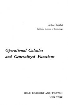 Operational Calculus and Generalized Fuctions