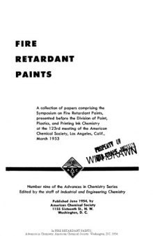 Fire Retardant Paints (Advances in Chemistry Series 009)