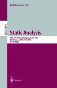 Static Analysis: 10th International Symposium, SAS 2003 San Diego, CA, USA, June 11–13, 2003 Proceedings