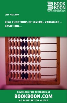Real Functions of Several   Variables   Examples of Basic Concepts, Examination of Functions, Level Curves and Level Surfaces, Description of Curves Calculus 2c-1