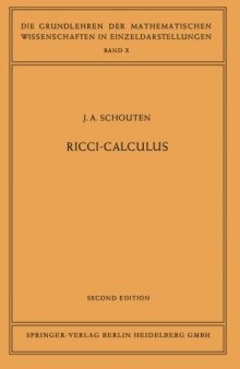 Ricci-Calculus: An Introduction to Tensor Analysis and Its Geometrical Applications