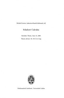 Schubert Calculus