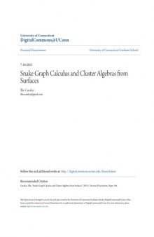 Snake Graph Calculus and Cluster Algebras from Surfaces [PhD thesis]