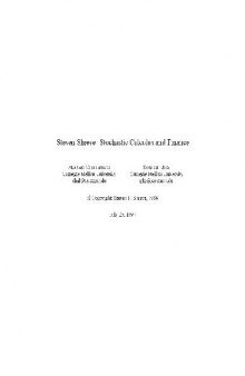 Steven Shreve: Stochastic Calculus and Finance