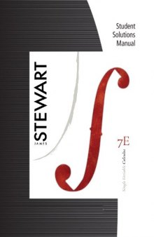 Student Solutions Manual for Stewart's Single Variable Calculus, 7th