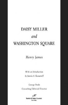 Daisy Miller and Washington Square (Barnes & Noble Classics Series)   