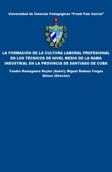 La formación de la cultura laboral profesional en los técnicos de nivel medio de la rama industrial en la provincia de Santiago de Cuba