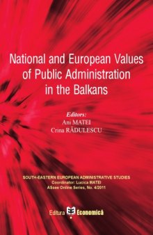 NATIONAL AND EUROPEAN VALUES OF PUBLIC ADMINISTRATION IN THE BALKANS  