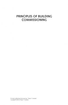 Principles of Building Commissioning