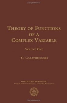 Theory of Functions of a Complex Variable, Volume 1 (Ams Chelsea Publishing No 97)  