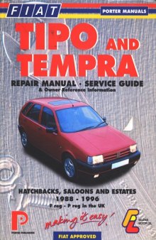 Fiat Tipo andTempra 1988-1996. Repair Manual – service guide