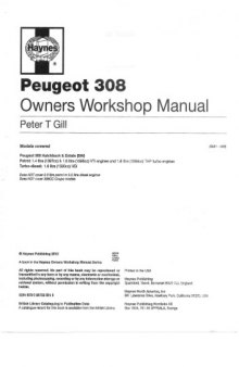 Peugeot 308 Service and Repair Manual Haynes