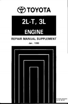 Toyota 2L-T, 3L Engine Repair Manual Supplement