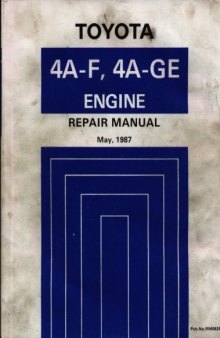 Toyota 4A-F, 4A-GE engine Repair Manual