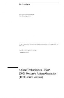 Agilent 16522A Pattern Generator (service)