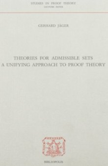 Theories for Admissible Sets: A Unifying Approach to Proof Theory