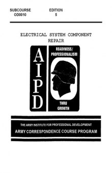 US Army mechanic course - Electrical System Component Repair OD0010