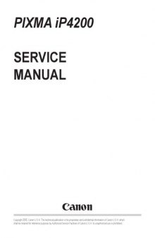 Canon Pixma iP4200 Printer Service Manual