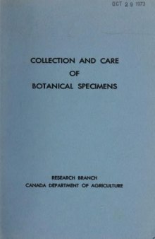 Collection and care of botanical specimens