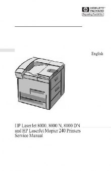 HP LaserJet 8000, 8000 N, 8000 DN and HP LaserJet Mopier 240 Printers Service Manual