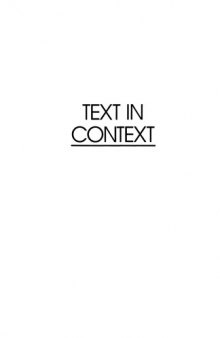 Text in Context: Contributions to Ethnomethodology