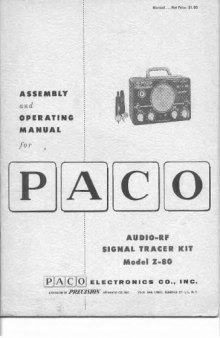 PACO Model Z-80 Audio-RF Signal Tracer