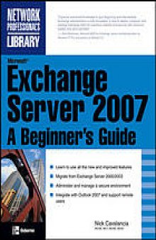 Microsoft Exchange server 2007 : a beginner's guide