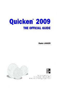 Quicken 2009: The Official Guide
