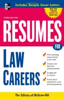 Resumes for Law Careers (Professional Resumes Series)
