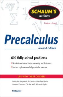 Schaum's Outline of PreCalculus, 2nd Ed. (Schaum's Outline Series)